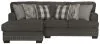 Jackson Furniture Industries 5473/42/75 Crawford - 2 Piece Sofa Chaise With LSF Chaise With 6 Included Accent Pillows - Dark Gray