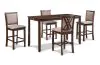 New Classic D3651-60CS-CHY New Classic D3651-60CS-CHY Amy - 5 Piece Counter Dining Set (Table With Storage & 4 Chairs) - Cherry