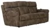 Jackson Furniture Industries 63015-1301/28-1302/28 Tranquility - Power Headrest Power Lay Flat Reclining Sofa With DDT / CR3 Heat / Massage / Lumbar - Pewter