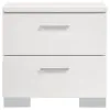 CoasterEssence 203501KW-S5L Felicity - 5 Piece California King Bedroom Set - White Gloss