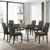 CoasterEssence 115271-S5 Wes - 5 Piece Rectangular Dining Table Set - Dark Walnut