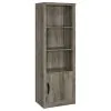 Coaster Fine Furniture 707726 Burke - 3-Shelf Engineered Wood Media Tower - Gray Driftwood