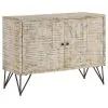 CoasterEssence 959652 Eileen - 2 Door Wood Storage Accent Cabinet - White Washed