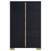 Coaster Fine Furniture 222835 Marceline - 5-Drawer Bedroom Chest - Black