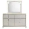 Coaster Fine Furniture 224953M Olivia - 6-Drawer Dresser And LED Mirror - Pearl White