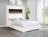 Coaster Fine Furniture 306032KW Tisdall - Upholstered Cal King Fireplace Bed - Cream
