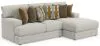 Jackson Furniture Industries 2240/46/76-26 Tori - 2 Piece Sofa Chaise With Comfort Coil Seating And 6 Accent Pillows Included (Right Side Facing Chaise) - Birch