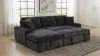 Coaster Fine Furniture 500349 Pastrana - Upholstered Sleeper Sectional Sofa LAF Chaise - Charcoal Gray