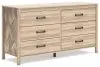 Ashley Furniture EB3929-231 Battelle - Six Drawer Dresser - Tan