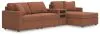 Ashley Furniture 92102S37 Ashley Furniture 92102S37 Modmax - 4-Piece Sectional With Raf Corner Chaise And Audio System Console - Spice