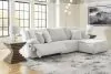 Ashley Furniture 92706S6 Ashley Furniture 92706S6 Top Tier - 3-Piece Reclining Sectional Sofa With Raf Press Back Chaise - Alloy