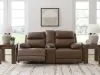 Ashley Furniture U1040018 Vonryan - Power Reclining Loveseat With Console / Adj Headrest - Tobacco