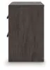 Ashley Furniture B3789-92 Prendonea - Two Drawer Night Stand - Charcoal