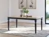 Ashley Furniture PCD591-25 Brenkerton - Rectangular Dining Room Table - Grayish Brown / Black