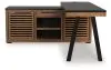 Ashley Furniture H737H1 Ashley Furniture H737H1 Kallari - Credenza With Desk Return - Warm Brown / Black