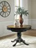 Ashley Furniture PCD619-48 Clorazi - Oval Dining Room Butterfly Extension Table - Black / Brown