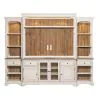 Liberty Furniture 498-ENTW-ECP Morgan Creek - Entertainment Center With Piers - Antique White / Wirebrushed Tobacco Accents