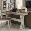 Liberty Furniture 652-OT1031 Farmhouse Reimagined - Flip Lid Sofa Table - Antique White / Chestnut Tops