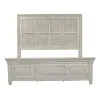 Liberty Furniture 824-BR-OKPBDM Liberty Furniture 824-BR-OKPBDM Heartland - 3 Piece Bedroom Set (King Panel Bed, Dresser & Mirror) - Antique White / Tobacco Tops