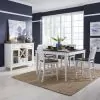 Liberty Furniture 417-DR-5GTS Allyson Park - 5 Piece Gathering Table Set - Wirebrushed White / Charcoal