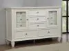 CoasterEssence 201303 Sandy Beach - 11-Drawer Dresser - Cream White
