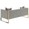 CoasterElevations 509111-S3 Eastbrook - 3 Piece Velvet Upholstered Tufted Sofa Set - Gray