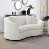 CoasterEssence 509172 Rainn - Boucle Upholstered Sloped Arm Loveseat - Latte