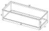 CoasterEssence 720228 Trini - 1-Shelf Glass Top Coffee Table - Black Nickel