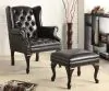 CoasterElevations 900262 Roberts - Upholstered Wingback Chair And Ottoman Set - Black