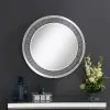 CoasterEssence 961428 Lixue - Round Wall Mirror LED Lighting - Silver