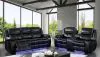 Furniture of America CM6567-SF Sirius - Power Sofa - Black