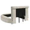 Coaster Fine Furniture 360111Q Sonya - Upholstered Queen Round Storage Bed - Ivory