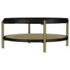 Coaster Fine Furniture 706198 Arini - Round Coffee Table With Storage Shelf - Black