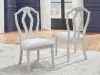 Benchcraft® D795/35/01(2)/60 Montelaine - 6 Pc. - Dining Room Extension Table, 4 Side Chairs, Server - Antique White