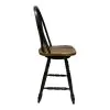 Liberty Furniture 186B-B100324 Liberty Furniture 186B-B100324 Carolina Crossing - Windsor Swivel Counter Chair - Black / Antique Honey