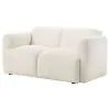 Coaster Fine Furniture 509812 Dorset - Fabric Upholstered Round Track Arm Loveseat - White