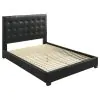 Coaster Fine Furniture 315911BLKKE Medley - Genuine Leather Eastern King Platform Bed - Black