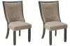 Ashley Furniture D736-02 Tyler Creek - Dining UPH Side Chair (Set of 2) - Framed Back - Black / Grayish Brown