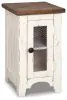 Ashley Furniture T459-7 Wystfield - Chair Side End Table - White / Brown