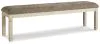 Ashley Furniture D647-08 Bolanburg - Extra Large UPH DRM Bench - Brown / Beige