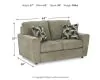 Ashley Furniture 2680535 Cascilla - Loveseat - Light Gray