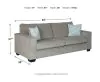 Ashley Furniture 87214/38/35/20/14 Ashley Furniture 87214/38/35/20/14 Altari - 4 Pc. - Sofa, Loveseat, Chair, Ottoman - Alloy