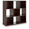 Ashley Furniture EA1055-3X3 Glosmount - Nine Cube Organizer - Cherry / Light Brown