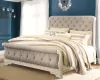 Ashley Furniture B743B4 Ashley Furniture B743B4 Realyn - Queen Upholstered Sleigh Bed - Chipped White