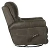 Jackson Furniture Industries 47535-1304/56-3304/56 Maddie - Faux Leather Swivel Glider Recliner - Ash