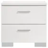 CoasterEssence 203500T-S4 Felicity - Twin 4 Piece Bedroom Set - White High Gloss
