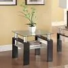 CoasterEveryday 702287 Dyer - 1-Shelf Square Glass Top Side End Table - Black