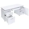 CoasterEveryday 800108 Tracy - 2-Drawer Office Computer Desk - White