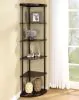 CoasterEveryday 800279 Bonwick - Wood 5-Shelf Corner Bookshelf - Cappuccino