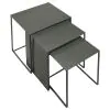 Coaster Fine Furniture 930250 Imez - 3 Piece Rectangular Metal Nesting Table Set - Gray